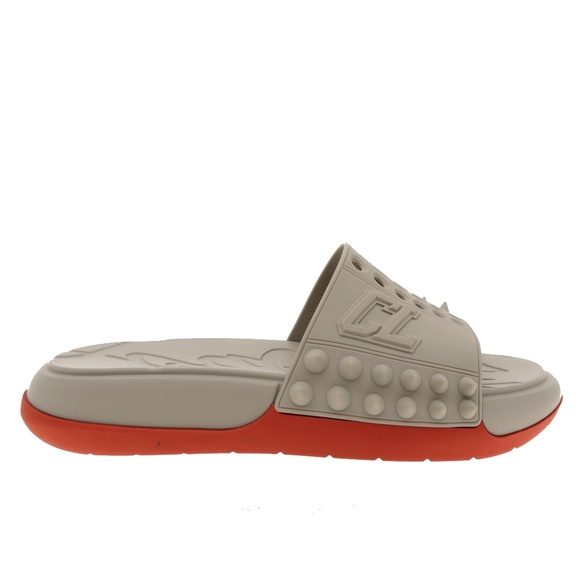 Christian Louboutin Take It Easy Slides Grey Rubber Size 12 US New main image 6